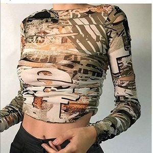 graphic long sleeve y2k